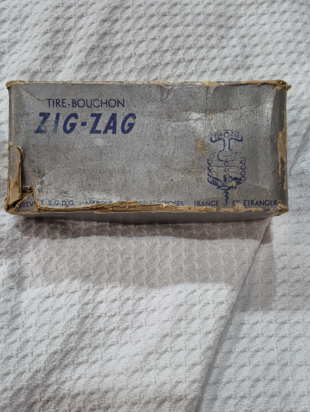 ZIG-ZAG Vintage Mechanical Corkscrew Tire-Bouchon In Box With Instructions